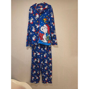 Kids Peanuts Christmas Pajamas Size Medium